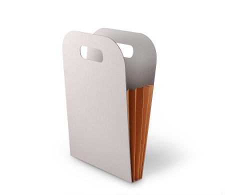 Original Cardboard Bag with Coloured Pleats