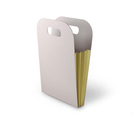 Original Cardboard Bag with Coloured Pleats