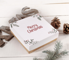 Caja cuadrada de regalo especial Navidad
