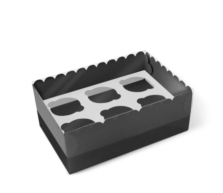 Caja para 6 Cupcakes, Magdalenas o Cookies