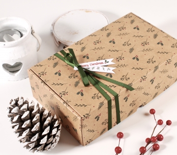 Caja de cartón para regalos de Navidad