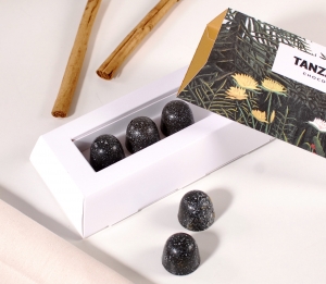 Rechteckige Schachtel für Schokoladenpralinen