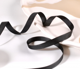 Black and White spotty Grosgrain ribbon