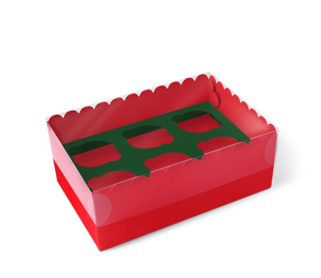 Caja para 6 Cupcakes, Magdalenas o Cookies