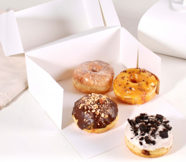 Caja para donuts rectangular