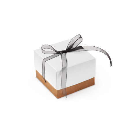 Graziosa Scatola Regalo con Coperchio e Fiocco Decorativo 
