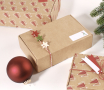 Shipping box with Christmas touches