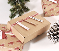 Caja de envío decoración navideña