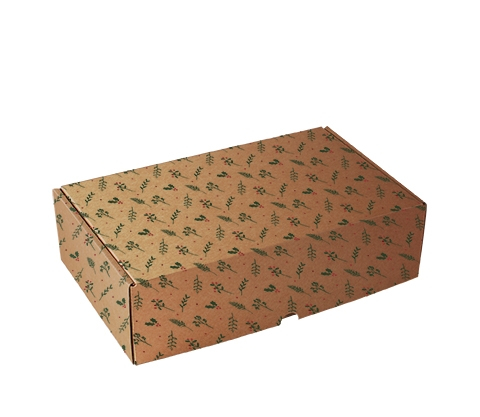 Caja rectangular automontable especial Navidad
