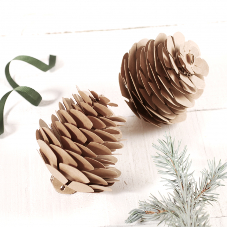 Decorative cardboard pine cone