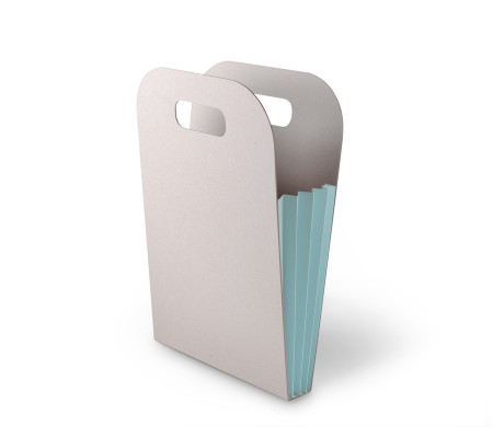 Original Cardboard Bag with Coloured Pleats