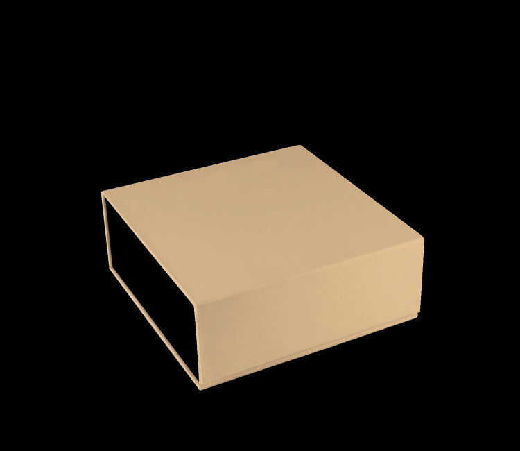 Caja cuadrada de cartón forrada automontable