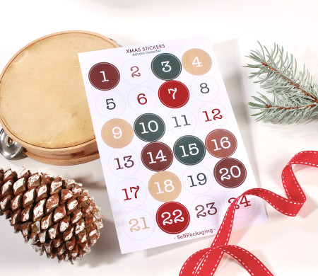 Stickers with Numbers for Advent Calendars
