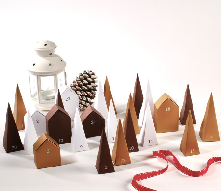 Calendario de Adviento casitas y abetos – DIY rellenable