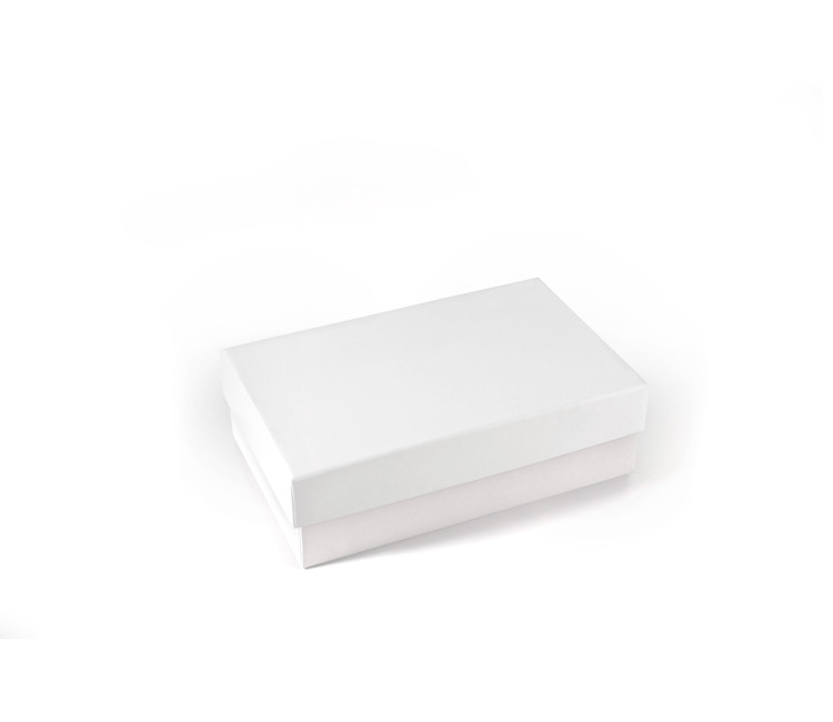 Caja rectangular rígida de cartón forrado
