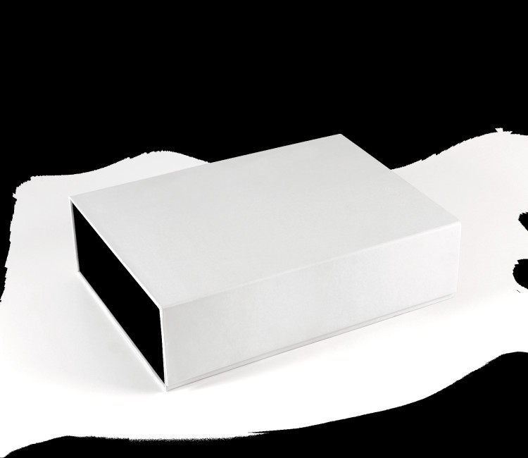 Caja rectangular de cartón forrada automontable Caja rectangular de cartón forrada automontable