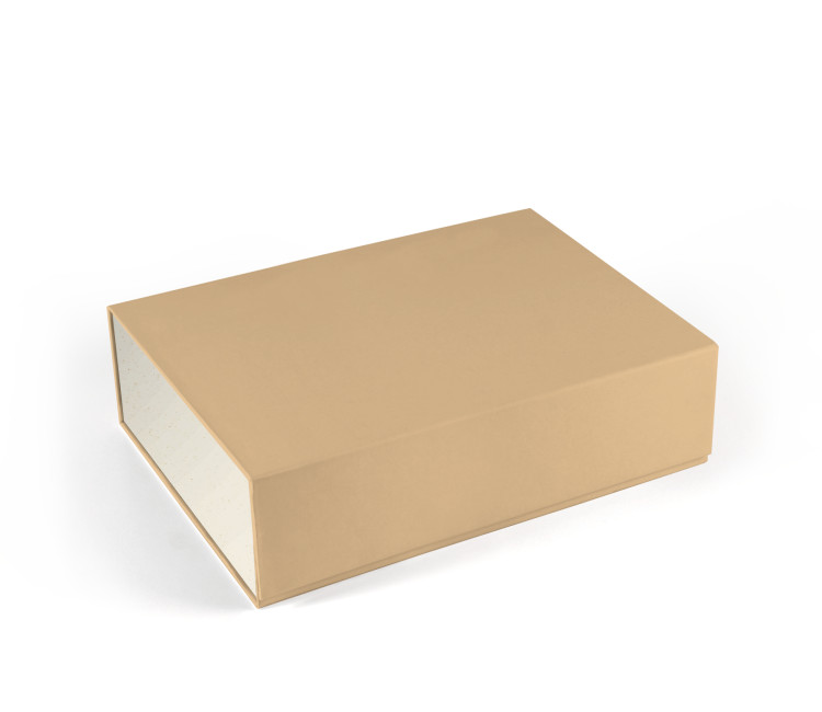 Self-assembling rectangular lined cardboard box