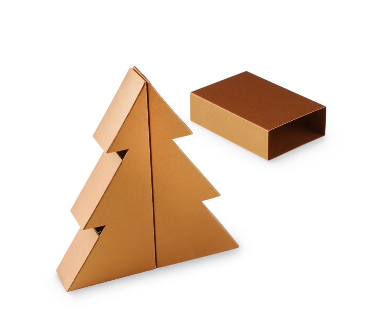 Caja Regalo para Navidad en Forma de Árbol