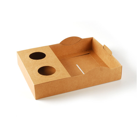 Bandeja Apilable de Cartón para Street Food | Selfpackaging