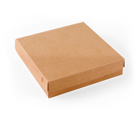 Square box with a lid for sushi mixes