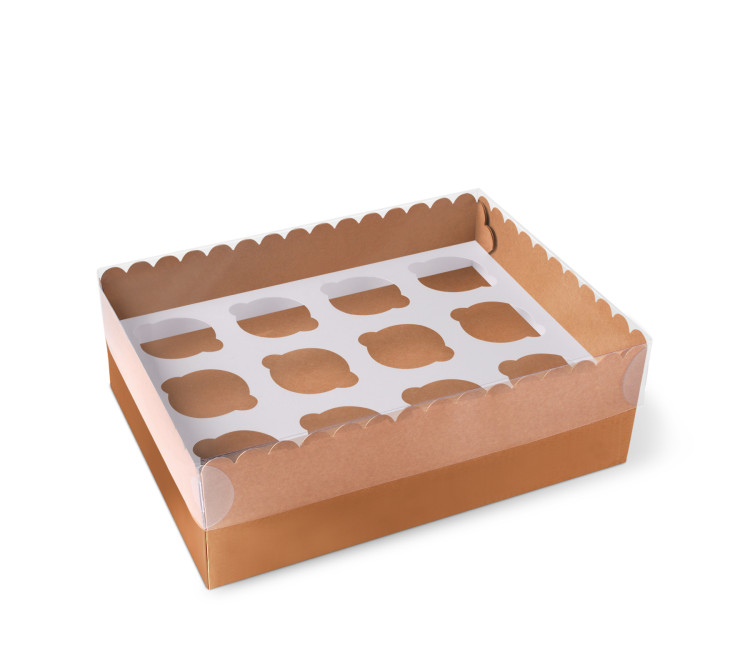 Boîte carton à 12 cupcakes Personnalisée | SelfPackaging