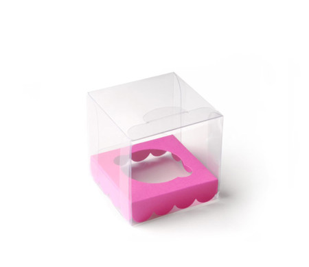 Transparente Schachtel für einen Cupcake