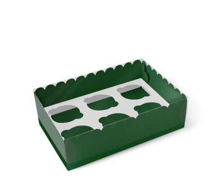 Caja para 6 Cupcakes, Magdalenas o Cookies