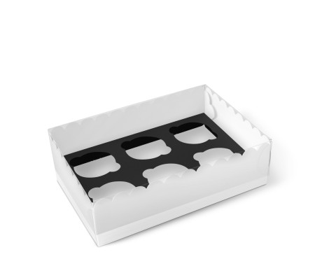 Box for 6 Cupcakes, Muffins or Biscuits