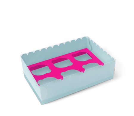 Caja para 6 Cupcakes, Magdalenas o Cookies