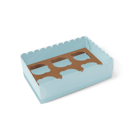 Caja para 6 Cupcakes, Magdalenas o Cookies