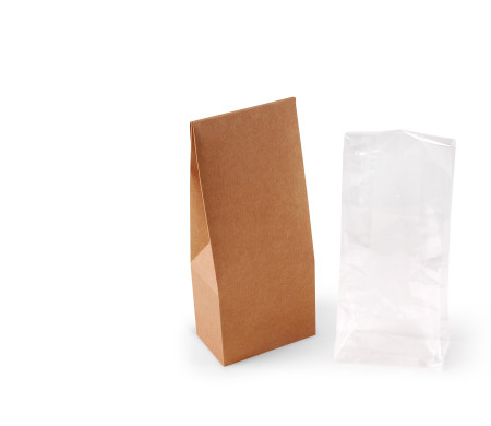 Caja con ventana para alimentación