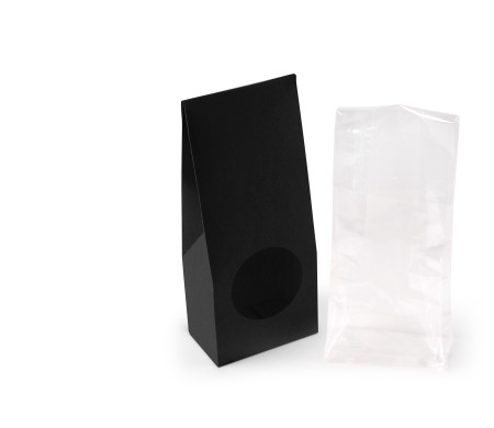 Caja con ventana para alimentación