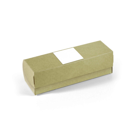 Elongated box with lid for macarons