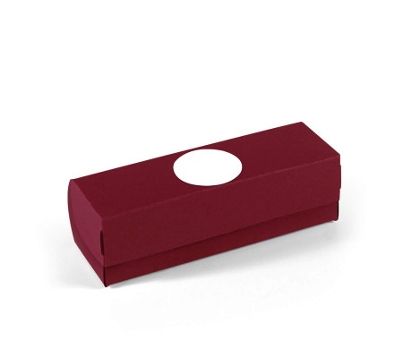 Elongated box with lid for macarons