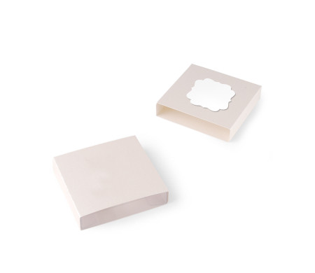 Box for Sweets with an Original Die Cut Figure 
