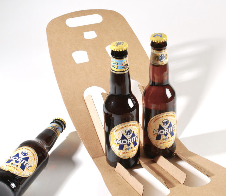 Bierträger aus Karton für 2 Flaschen