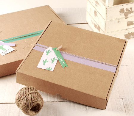 Boîte d’expédition kraft moyenne pour ecommerce et packs
