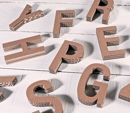 Small Uppercase Cardboard Letters