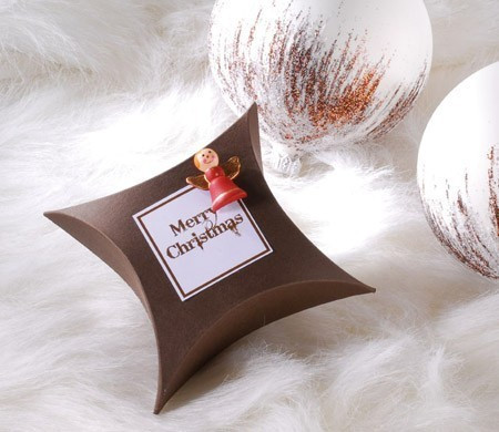 Personalised Christmas box with angel sticker