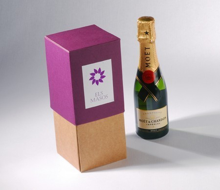 Boîte Cadeau pour Bouteilles en Deux Couleurs