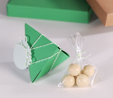 Triangular Green Gift Box for Chocolates