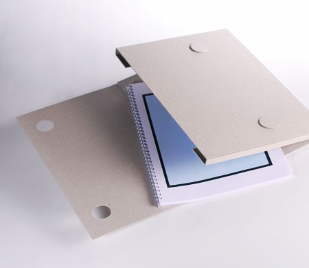 Cardboard folder for company briefings