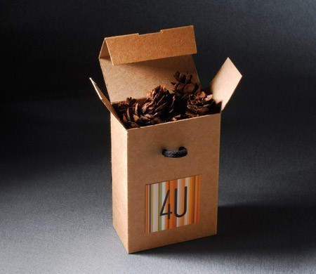 Little box with cord for company gifts