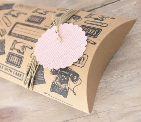 Cajita en kraft con print...