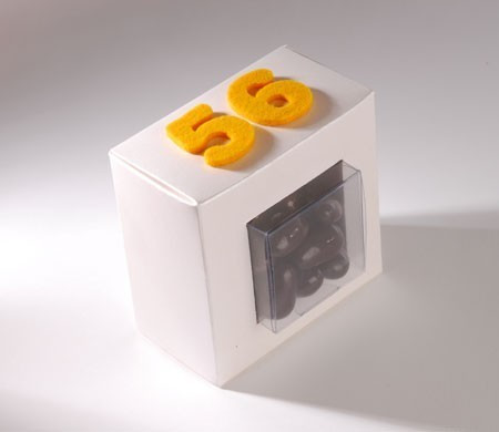 Transparent box for chocolates