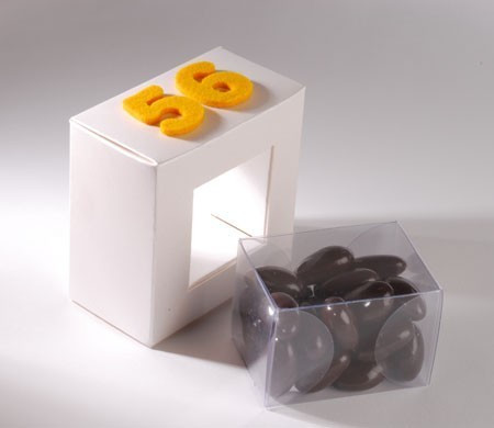 Scatola trasparente per cioccolatini