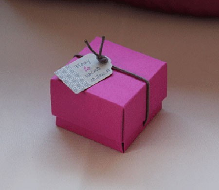 Square box for wedding favours