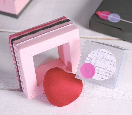 Boîte Rose Transparente pour Invitations et Cadeaux de Mariage
