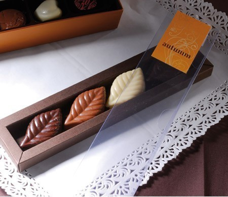 Transparent elongated box for sweets