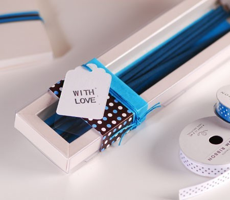 Box für Räucherstäbchen mit transparenter Banderole